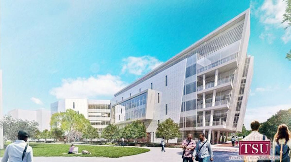 Rendering of library under construction at Texas Southern University