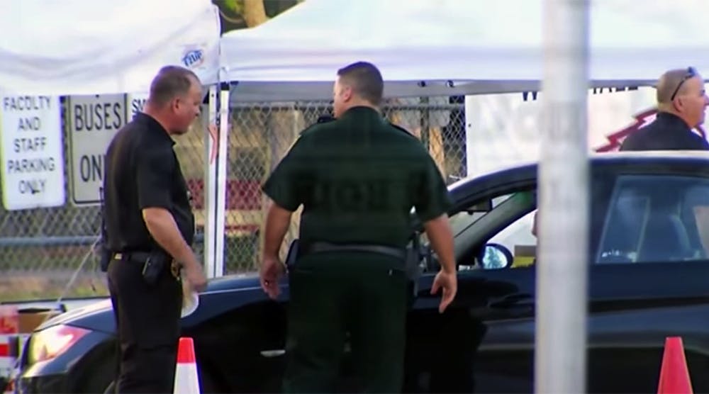 Additional police were on hand as students return to Marjory Stoneman Douglas High School