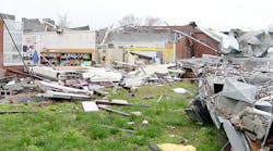 Much of Goodman Elementary was reduced to rubble in April 2017 tornado.