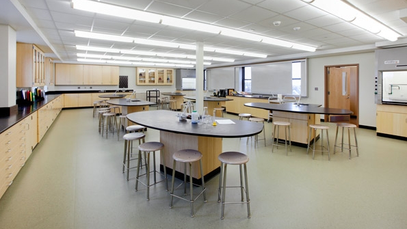 modern high school interior
