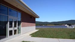 A solar array is one of the features that helped Hopewell Elementary earn a LEED Gold rating.