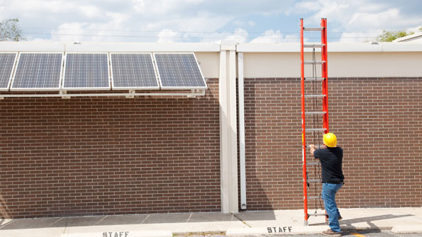 Inspecting roofs twice a yearin the fall and in the springis considered a best practice for education institutions