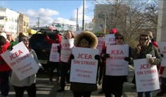 Teachers picket in Jersey City, N.J.