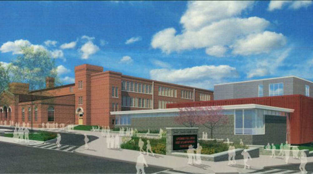 Rendering of renovation plans for Howard school campus.