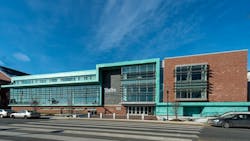 At Tufts University Medford Mass the site of the Steve Tisch Sports and Fitness Center was constrained by several existing structures Photo copyGregg Shupe 2013ShupeStudioscom courtesy of Stanmar Inc At Tufts University Medford Mass the site of the Steve Tisch Sports and Fitness Center was constrained by several existing structures Photo copyGregg Shupe 2013ShupeStudioscom courtesy of Stanmar Inc