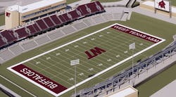 Rendering of plans for new stadium at West Texas A&amp;M University