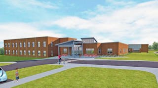 Rendering of school planned for Monmouth, Maine.