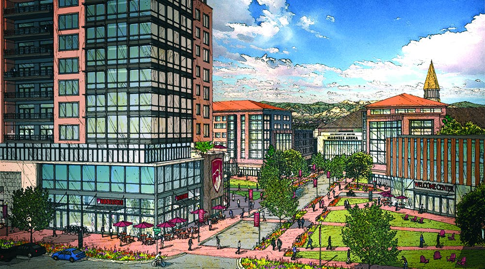 Conceptual design for mixed-use development at the University of Denver