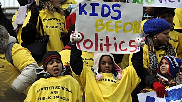 Students and parents support Cuomo at charter school rally