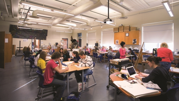 Rubber flooring installed at Portage Central High School