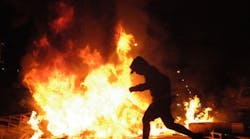 Iowa State University celebration results in riot.