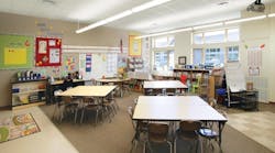 River Crest Elementary School in Hudson, Wisc., collaborated with Andersen Corporation to custom design a wood construction window that maximizes natural light, reduces glare, and saves energy.