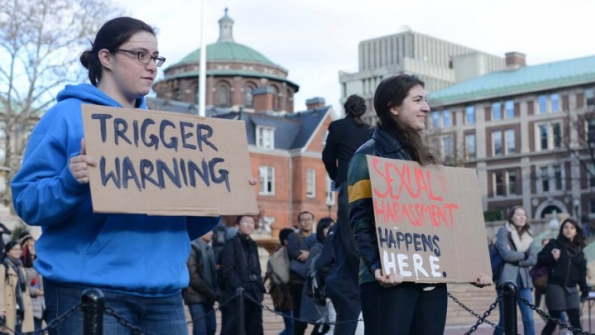 Columbia students protest sexual assault