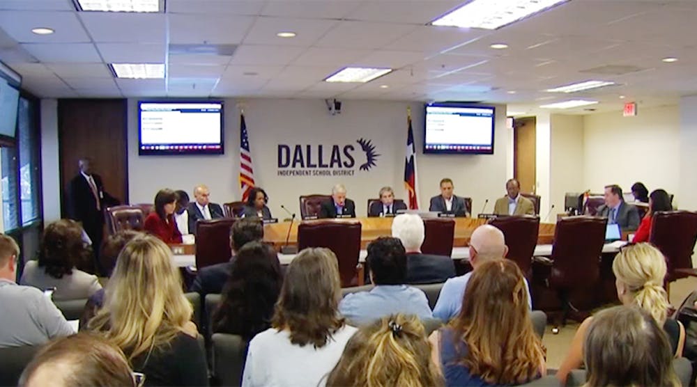 The Dallas school board discusses a revised facilities plan that calls for significantly fewer school closures.