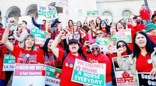 Teachers in Los Angeles are on strike for higher pay and more resources.