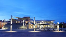 The Monta Vista High School cafeteria in California which was replaced with a twostory building with outdoor seating and an amphitheater The Monta Vista High School cafeteria in California which was replaced with a twostory building with outdoor seating and an amphitheater