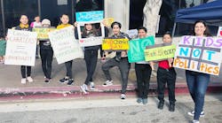 Charter school supporters rally in Los Angeles