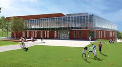 Rendering of plans for recreation center at College of the Holy Cross.
