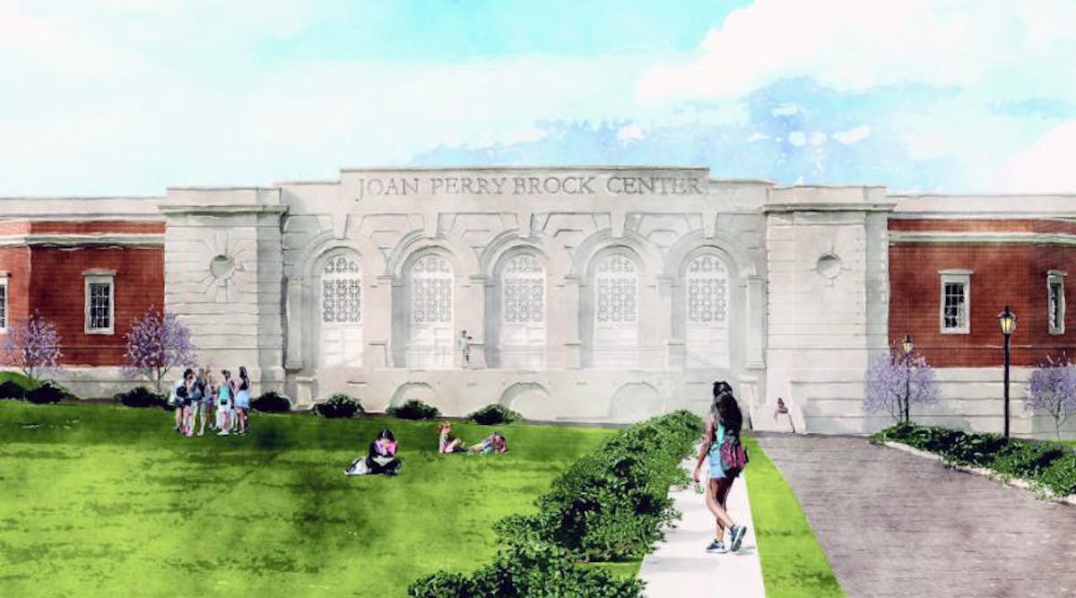Rendering of the planned Joan Perry Brock Center at Longwood University.
