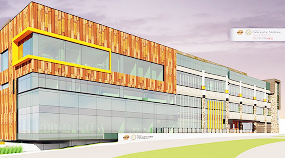 Rendering of OSU College of Osteopathic Medicine at the Cherokee Nation in Tallequah, Okla.