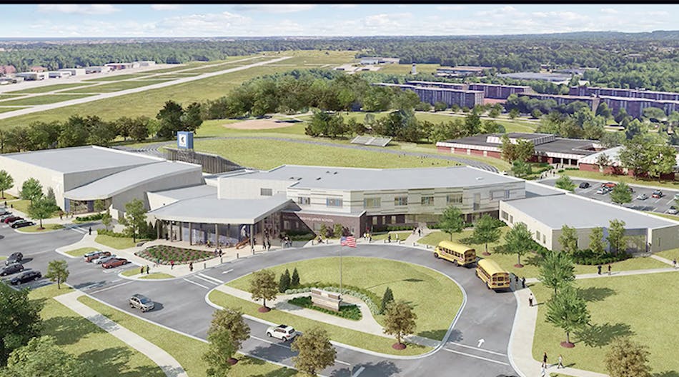 Rendering of middle/high school campus to be built in Richmond Heights.