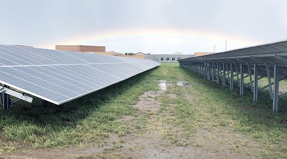 A solar array next to Maize High School is providing energy to the campus.
