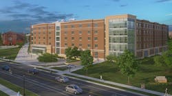 Rendering of planned residence hall at the University of St. Thomas