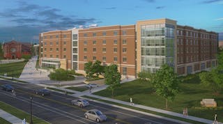 Rendering of planned residence hall at the University of St. Thomas