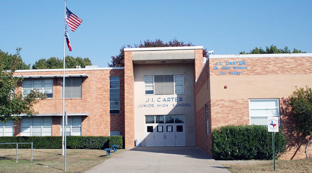 Carter Junior High School in Arlington, Texas, would be rebuilt if voters approve a $966 million bond request.