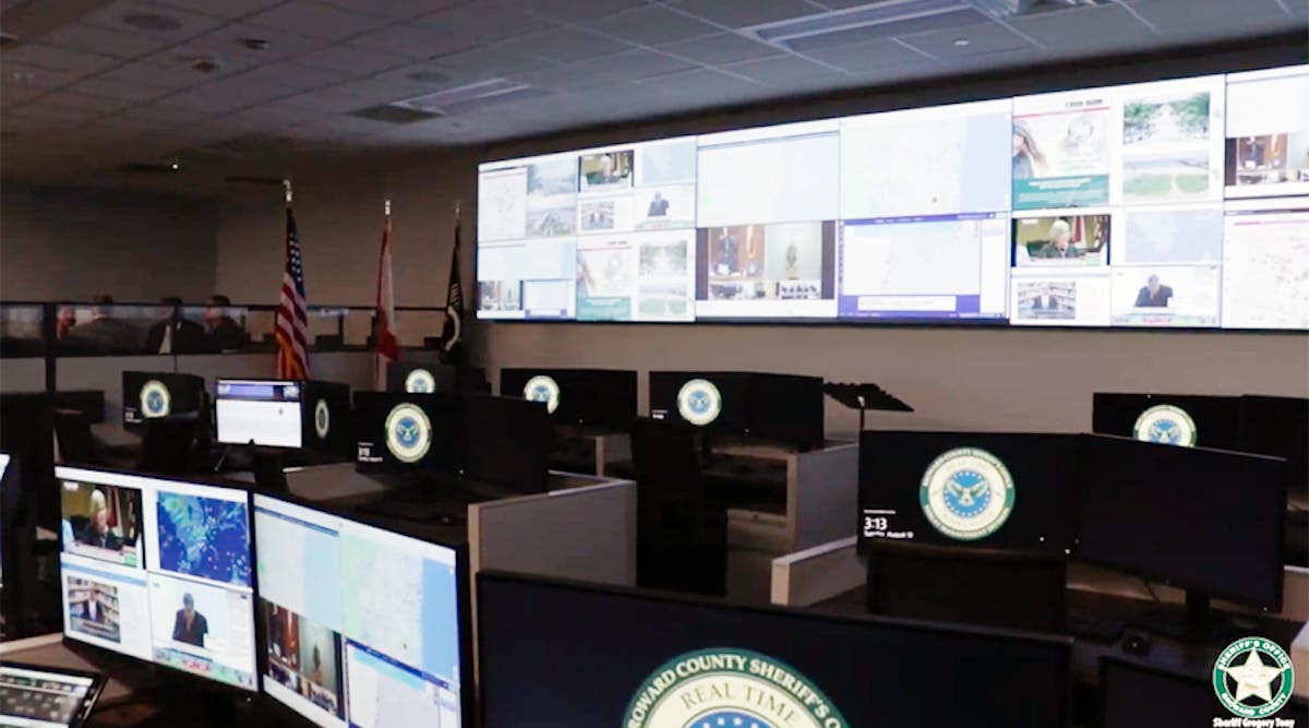 Broward County Sheriff&apos;s Real Time Crime Center monitors video cameras in schools throughout the county.