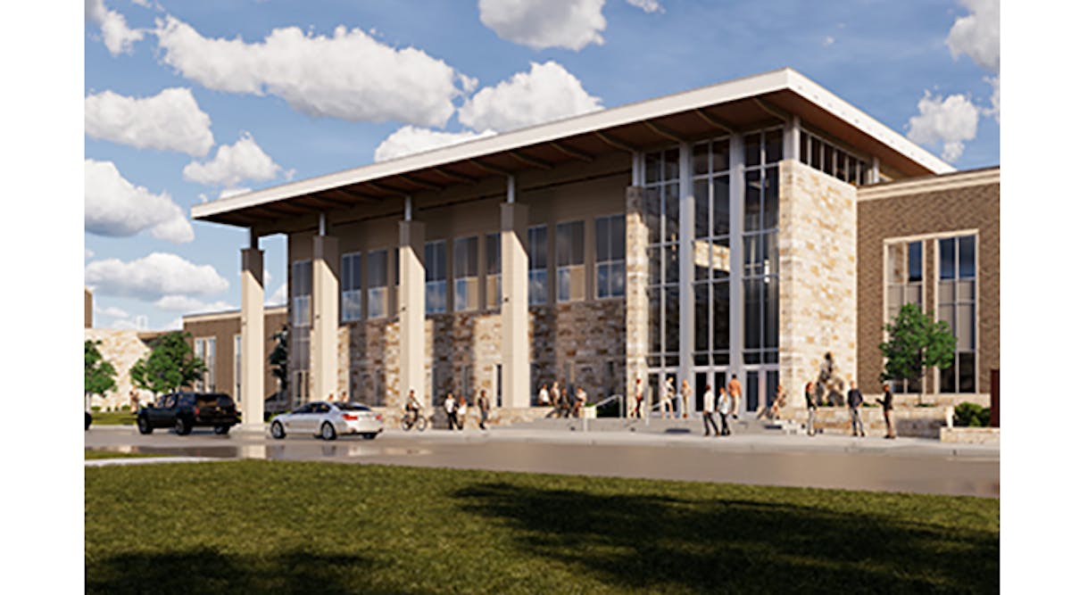 Rendering of Emerson High School, under construction in the Frisco district.