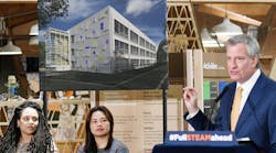 New York City Mayor Bill de Blasio announces plans for a STEAM-themed pre-K center in Queens.