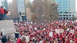 Teachers amassed in Indianapolis for &apos;Red for Ed Action Day.&apos;