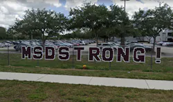 A fence on the campus of Marjory Stoneman Douglas High School in Parkland, Fla. A fence on the campus of Marjory Stoneman Douglas High School in Parkland, Fla.