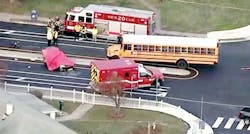 A 16-year-old student died when the car she was driving and a school bus were involved in a crash. A 16-year-old student died when the car she was driving and a school bus were involved in a crash.