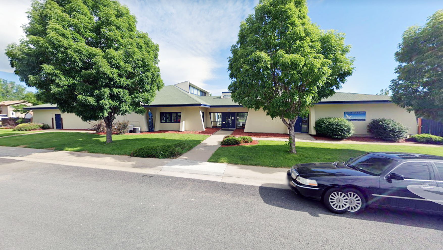 Justice High School is housed in a building designed as a child care center.