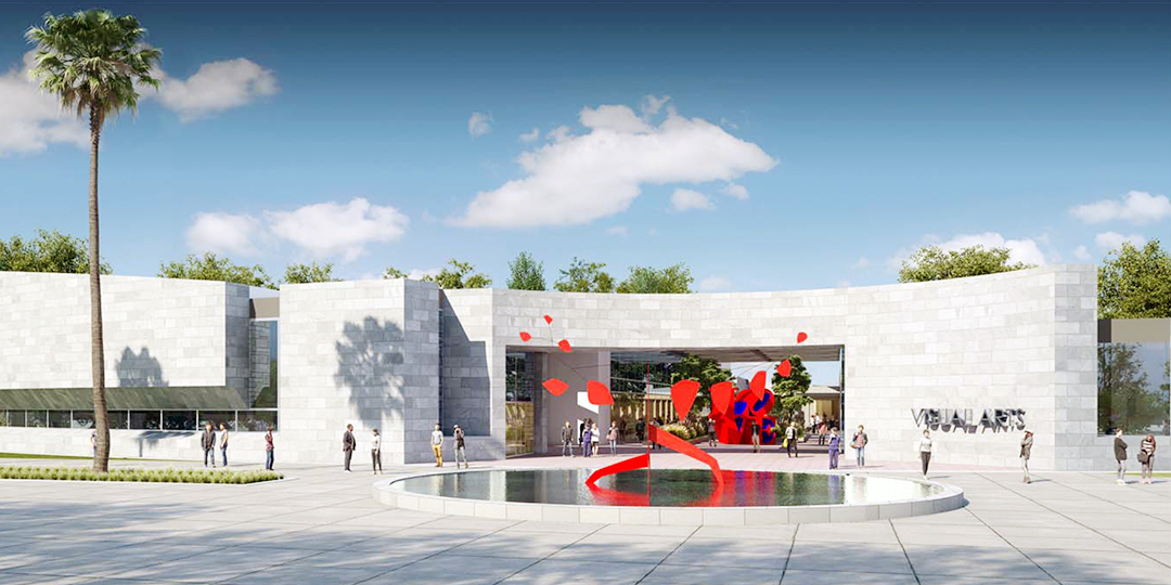 Rendering of plans for upgrading the Visual Arts complex at Cal State Fullerton.