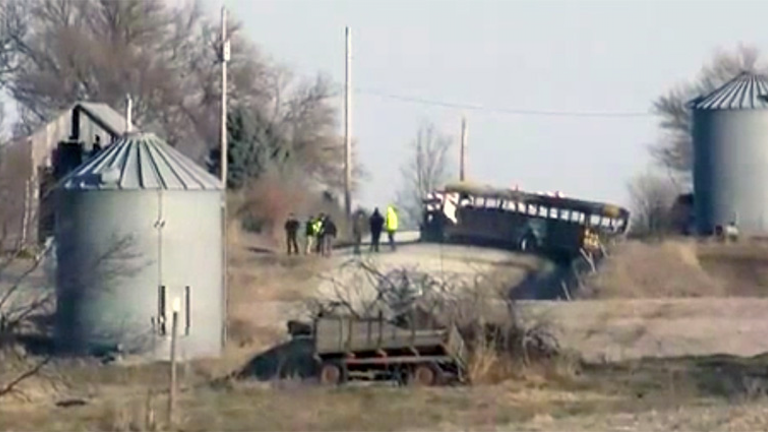 A 2017 school bus fire killed two in Iowa.