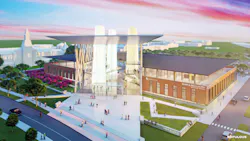 Rendering of the Mark and Paul Hurd Welcome Center at Baylor University Rendering of the Mark and Paul Hurd Welcome Center at Baylor University