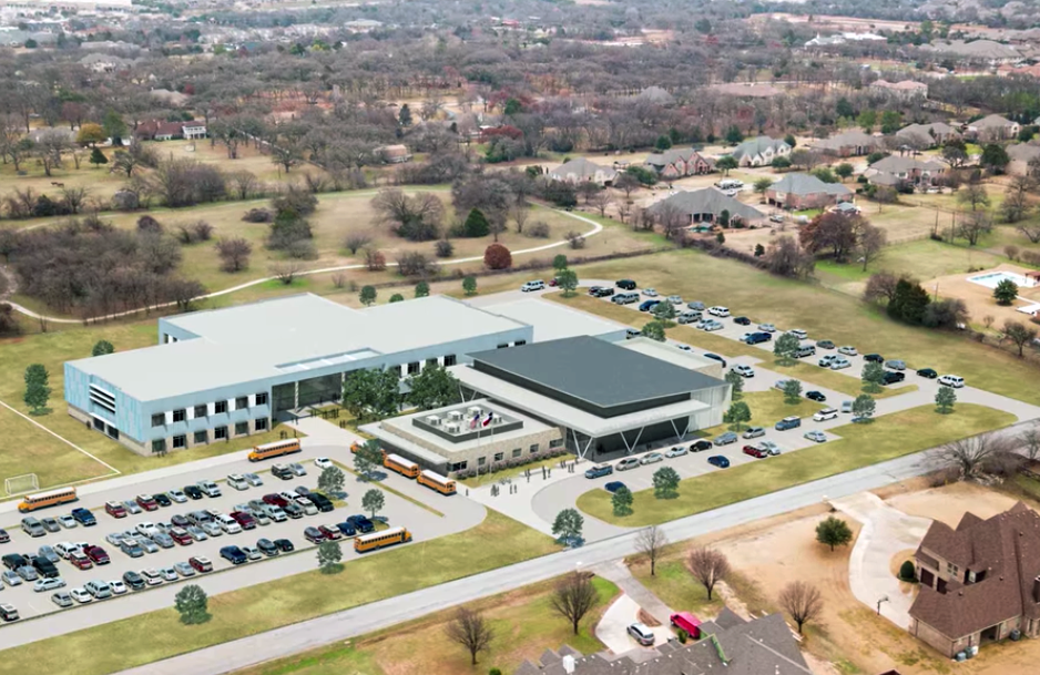 Rendering of plans for new elementary school in the Keller district.