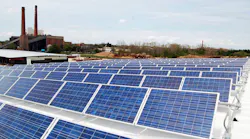 Solar panels installed at Michigan State University.