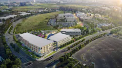 Rendering of health sciences complex that is being built at UC Irvine.