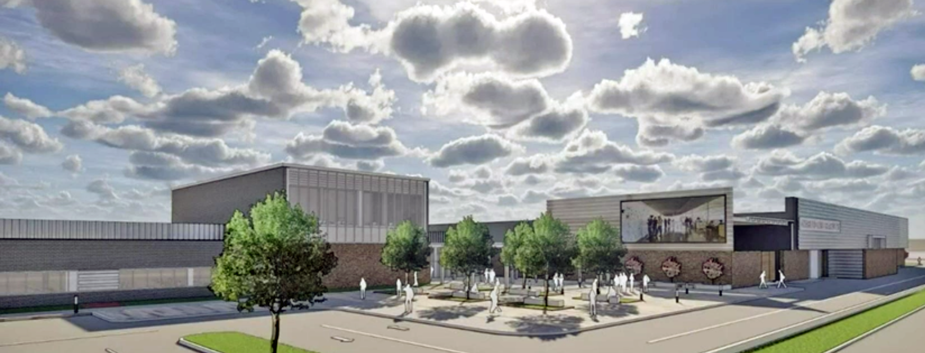 Rendering of career academy planned in Amarillo, Texas.
