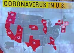States that have reported confirmed cases of coronavirus COVID-19. States that have reported confirmed cases of coronavirus COVID-19.