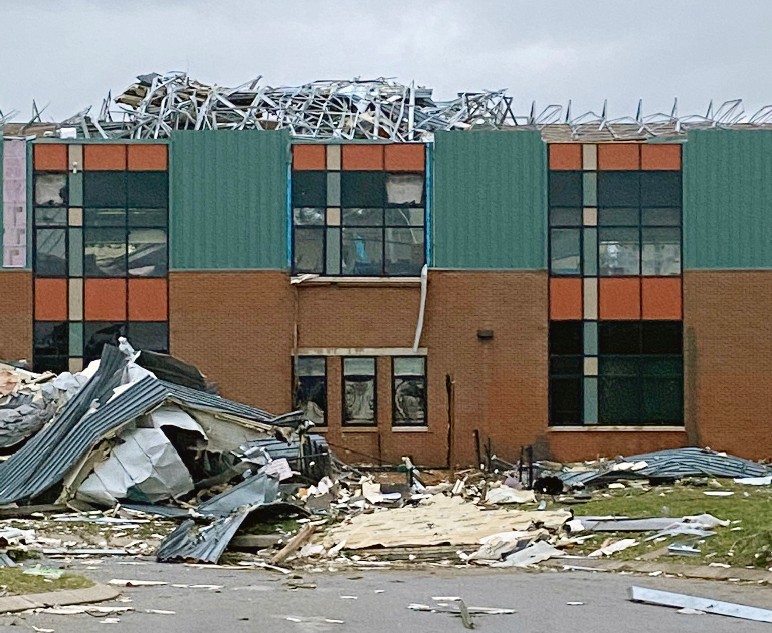 East Brainerd Elementary School in Chattanooga sustained major damage in a storm.