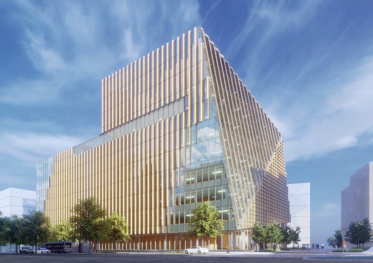 Rendering of first academic building planned for Virginia Tech's Innovation campus.