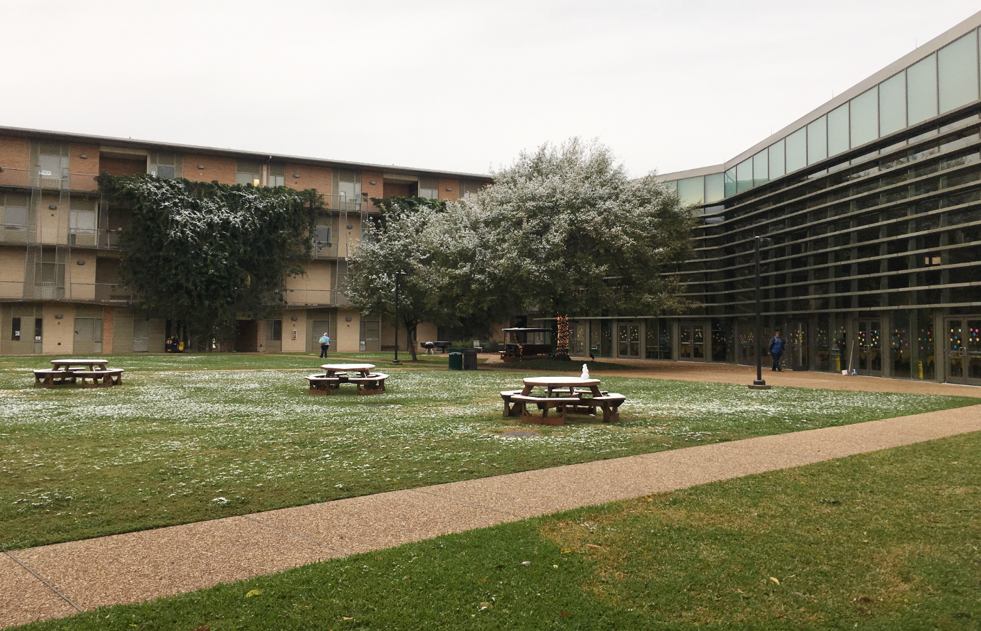 Wiess Hall at Rice University will be used as temporary living space for medical workers.