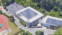 Rendering of solar installations planned for Emory University.