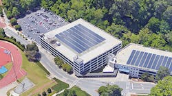 Rendering of solar installations planned for Emory University. Rendering of solar installations planned for Emory University.