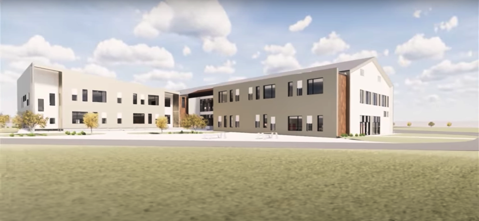 Rendering of plans for La Center Middle School.